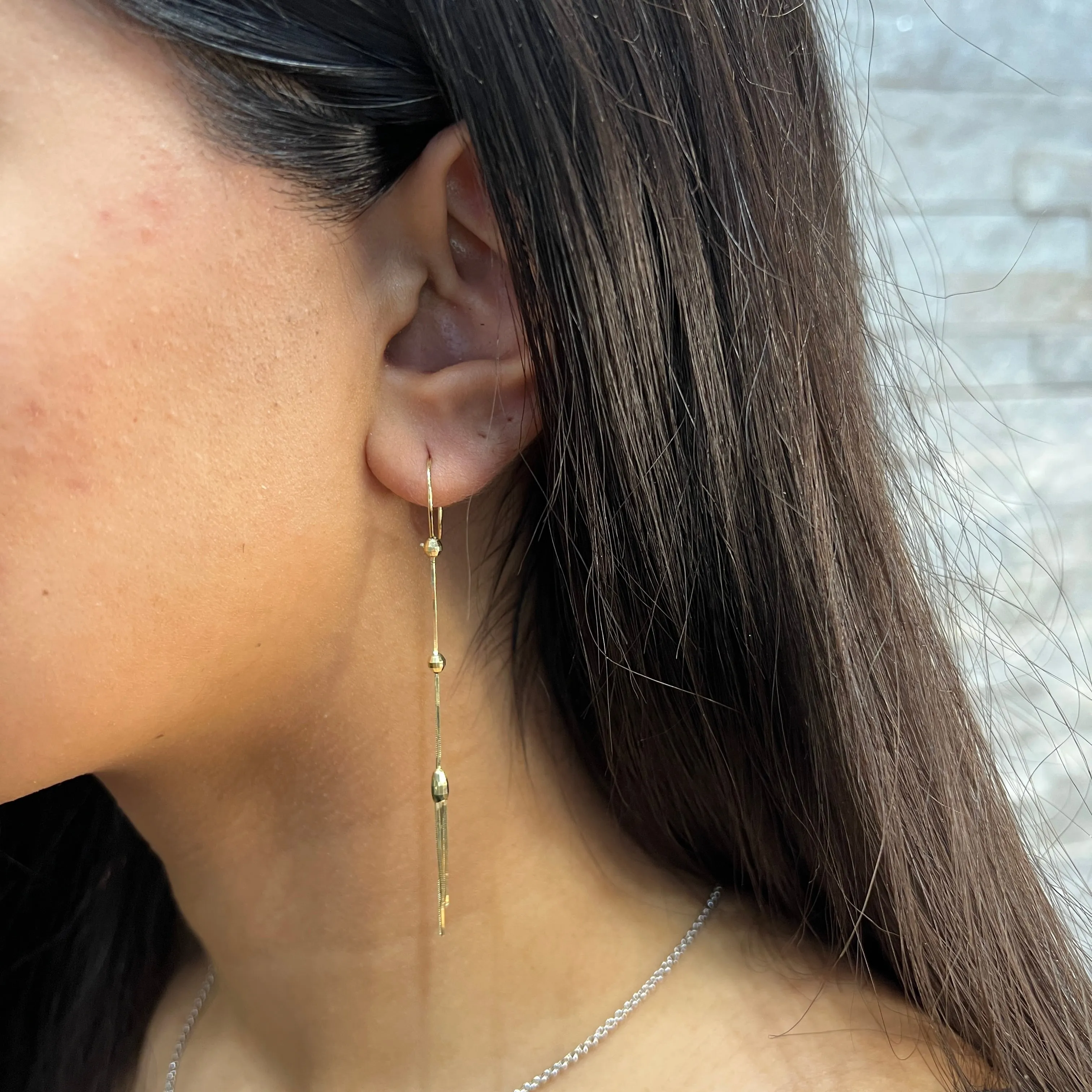 10K Yellow Gold Dangle Earrings