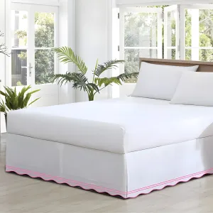 400TC Wavy Embroidery & Border Tailored Bed Skirt