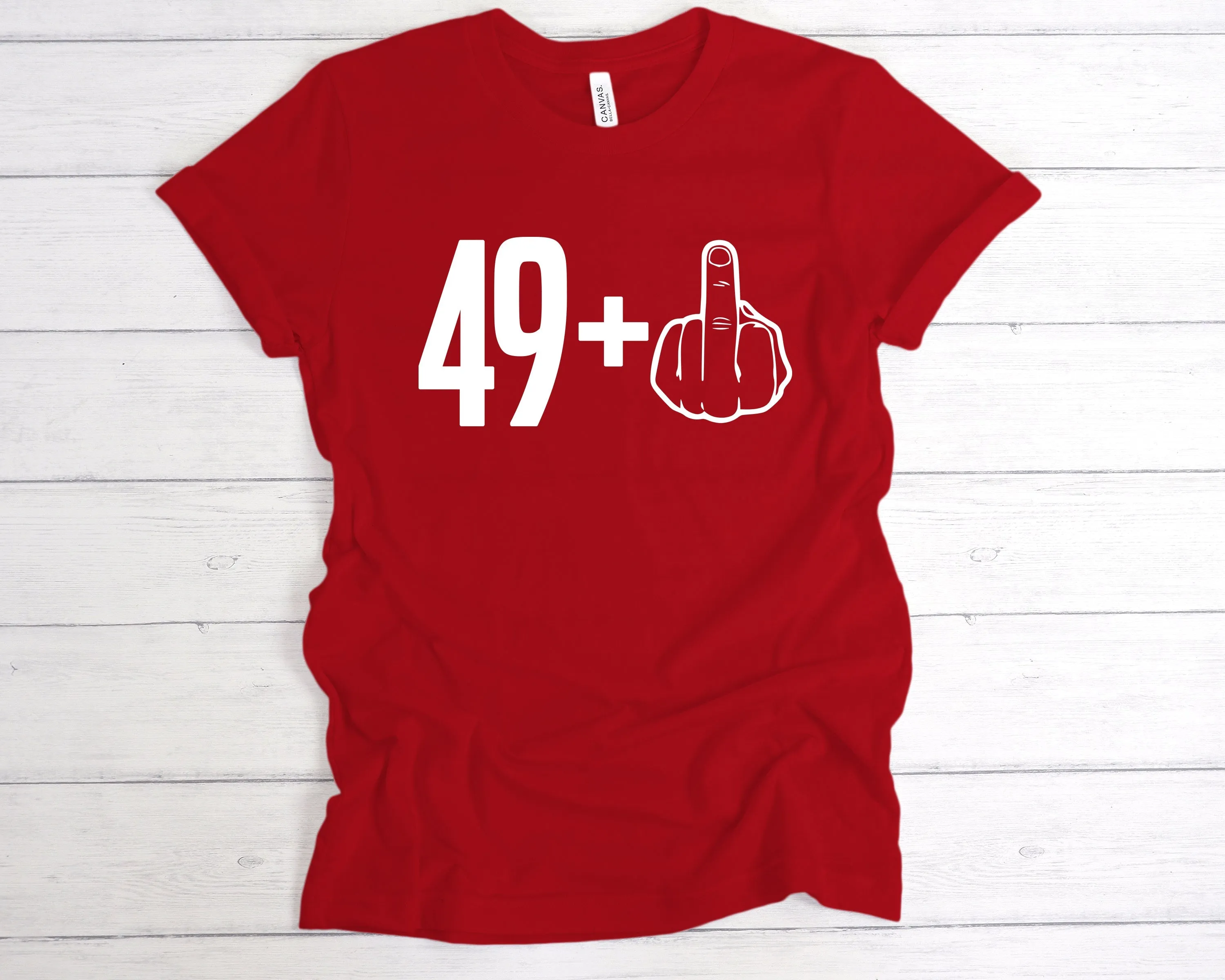 49 1 50th Birthday Middle Finger T-Shirt