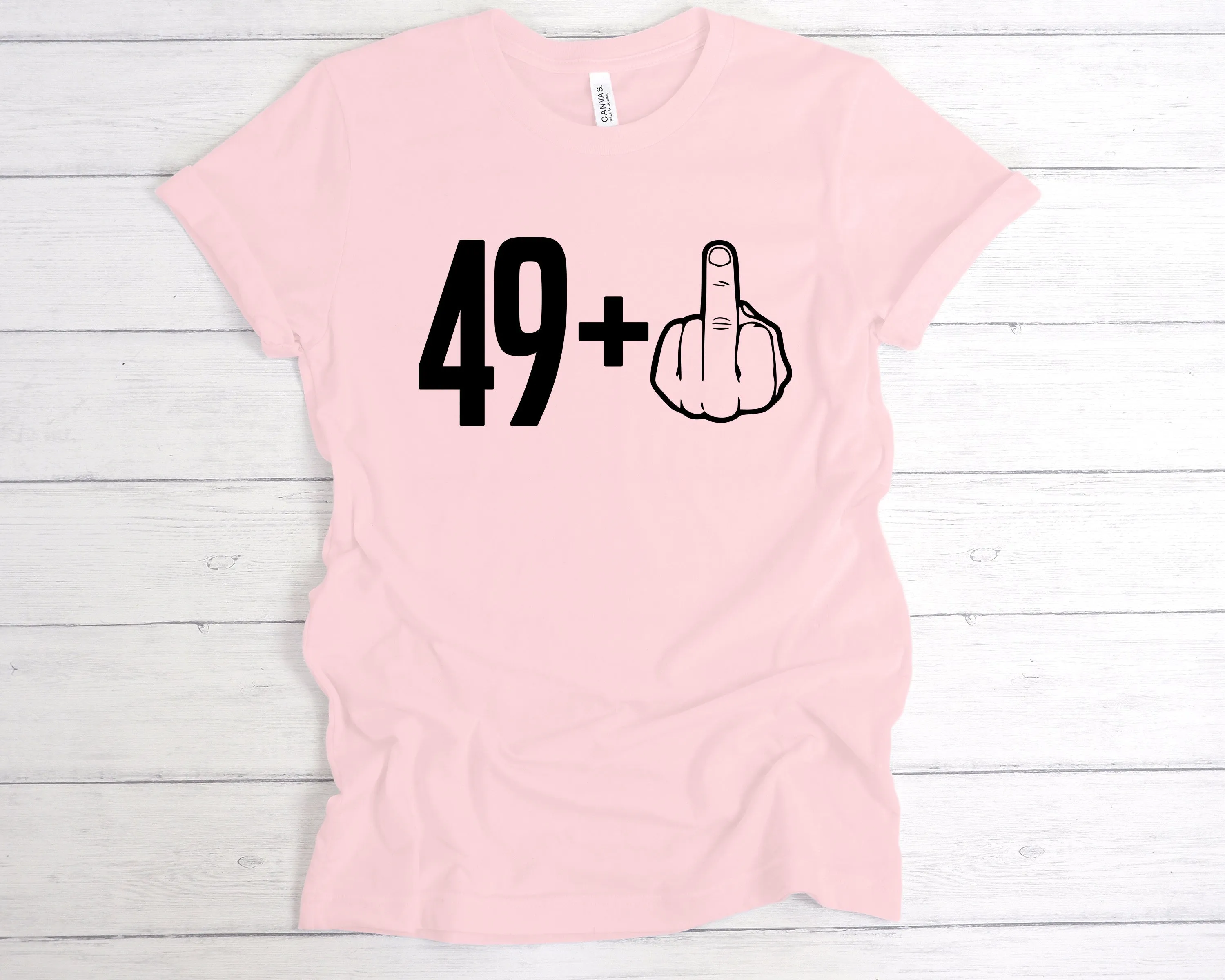 49 1 50th Birthday Middle Finger T-Shirt