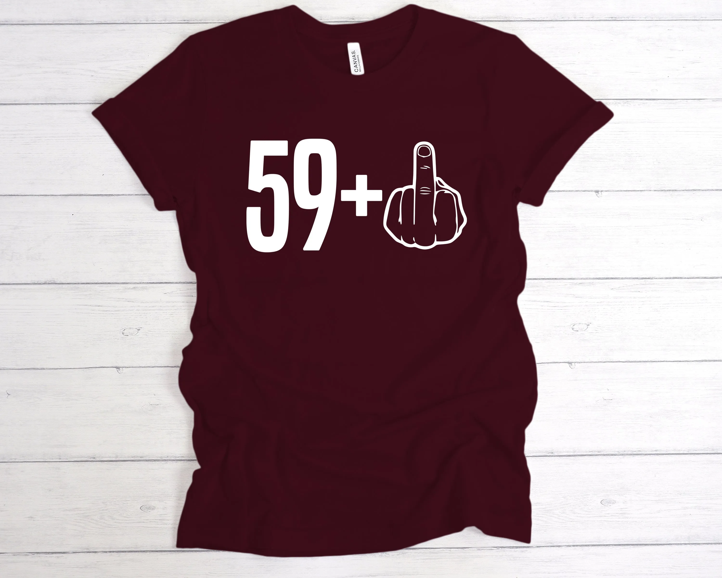 59 1 60th Birthday Middle Finger T-Shirt