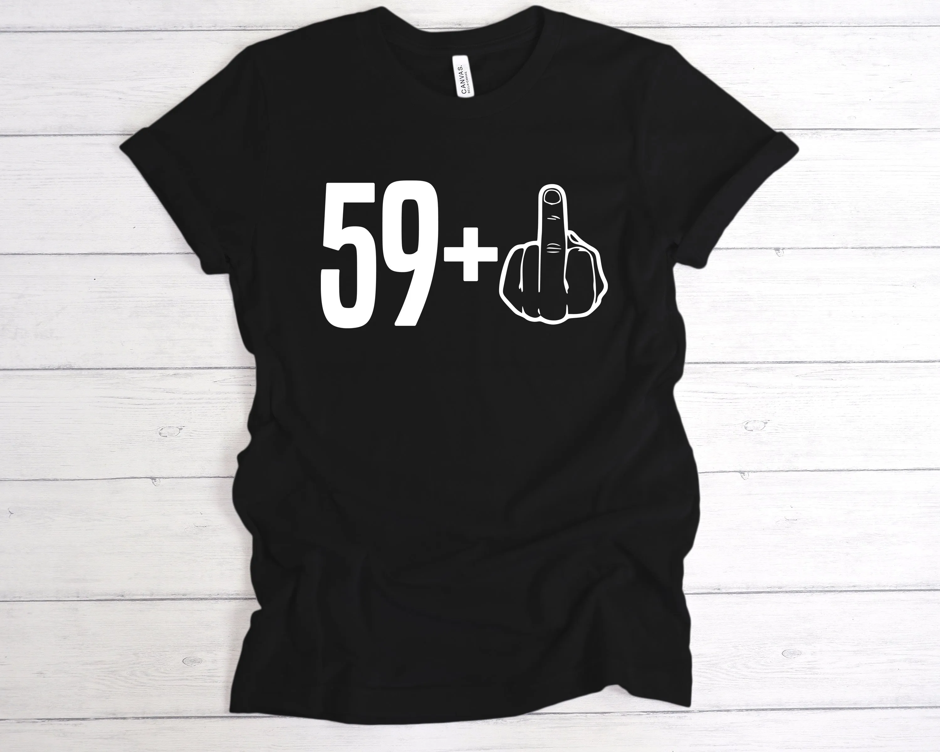 59 1 60th Birthday Middle Finger T-Shirt