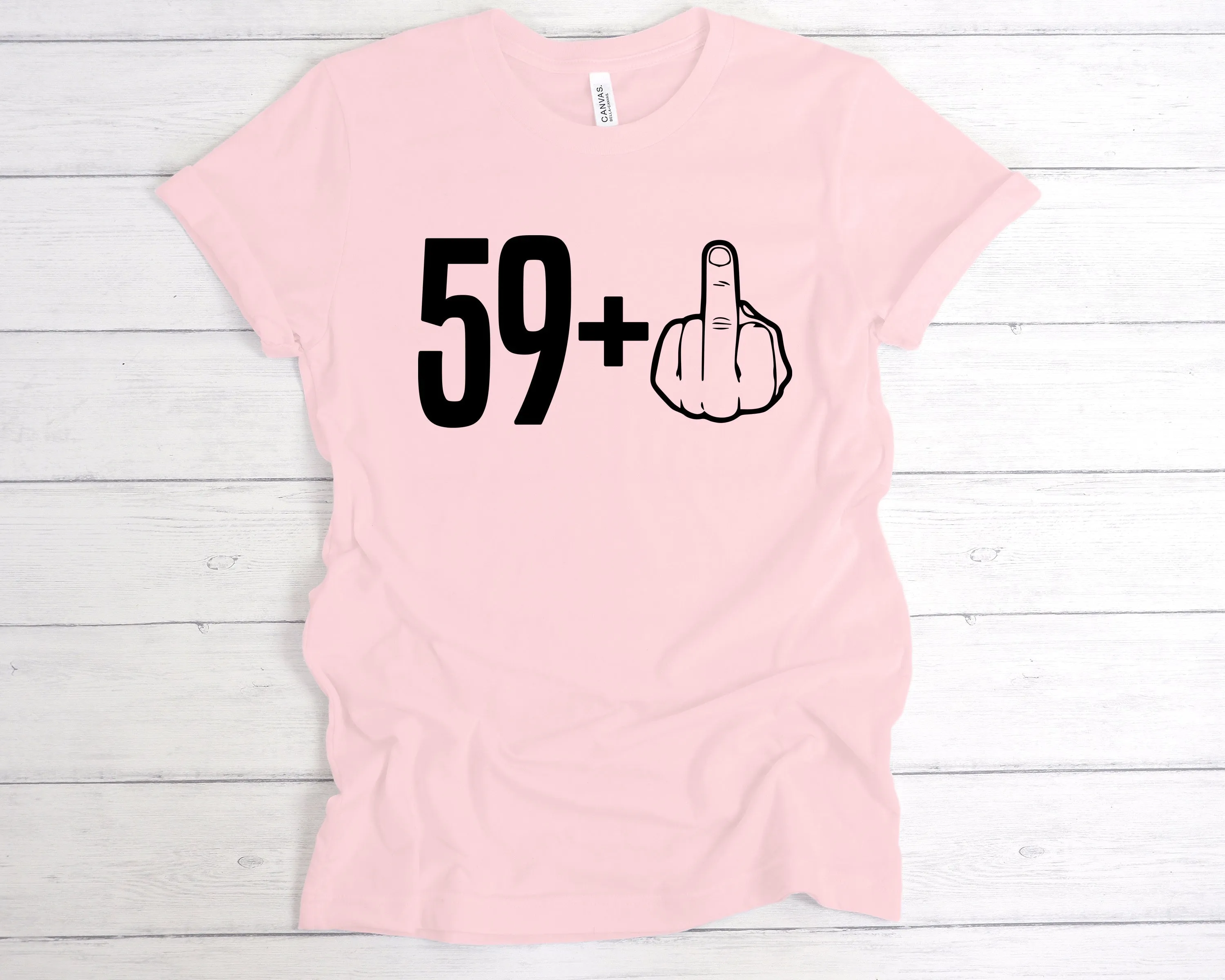 59 1 60th Birthday Middle Finger T-Shirt