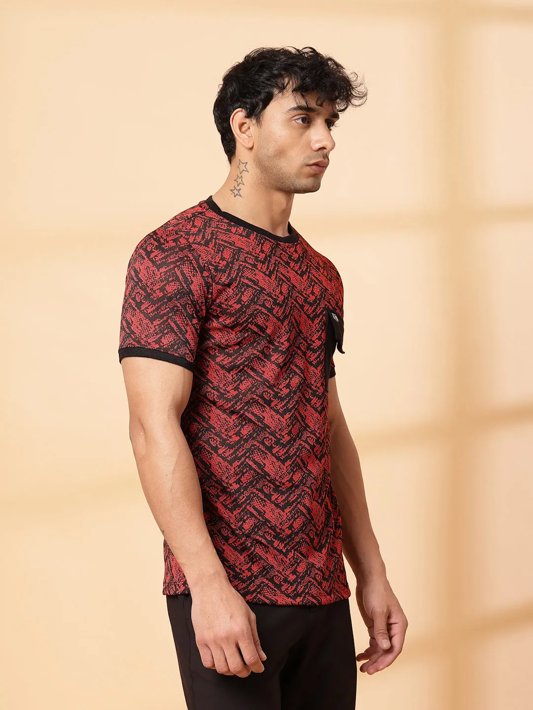 Abstract Jacquard T-Shirt