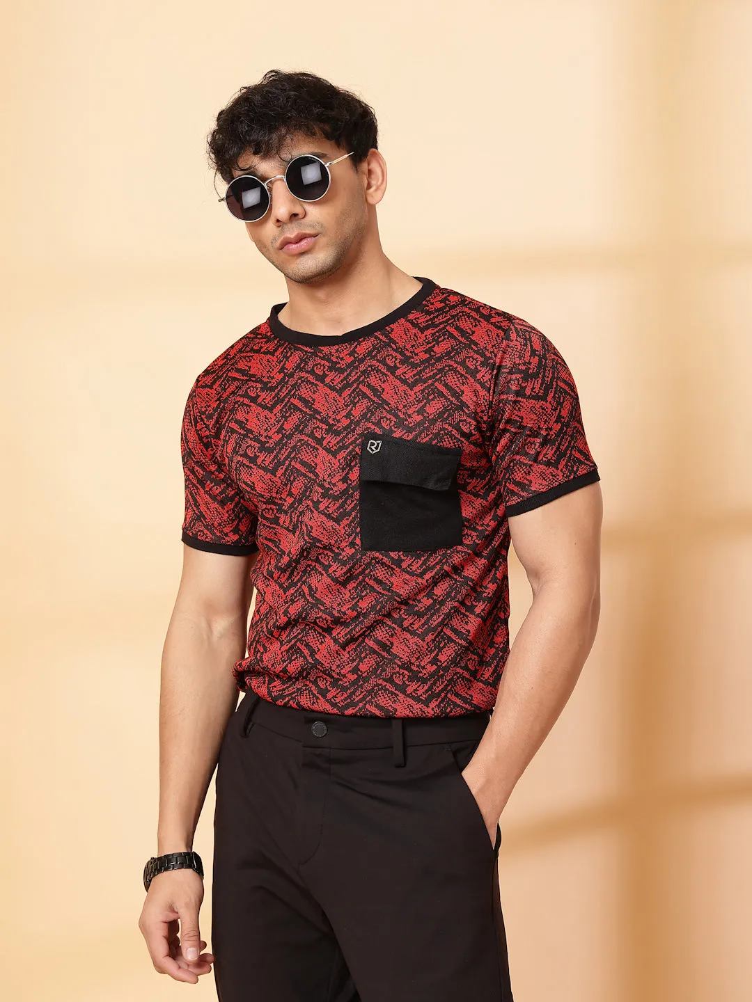 Abstract Jacquard T-Shirt