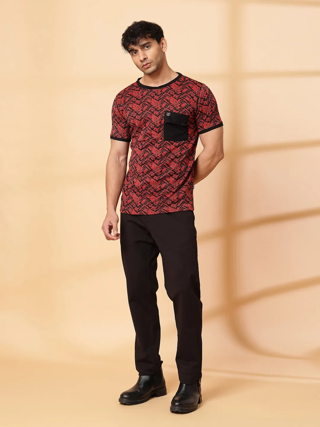 Abstract Jacquard T-Shirt