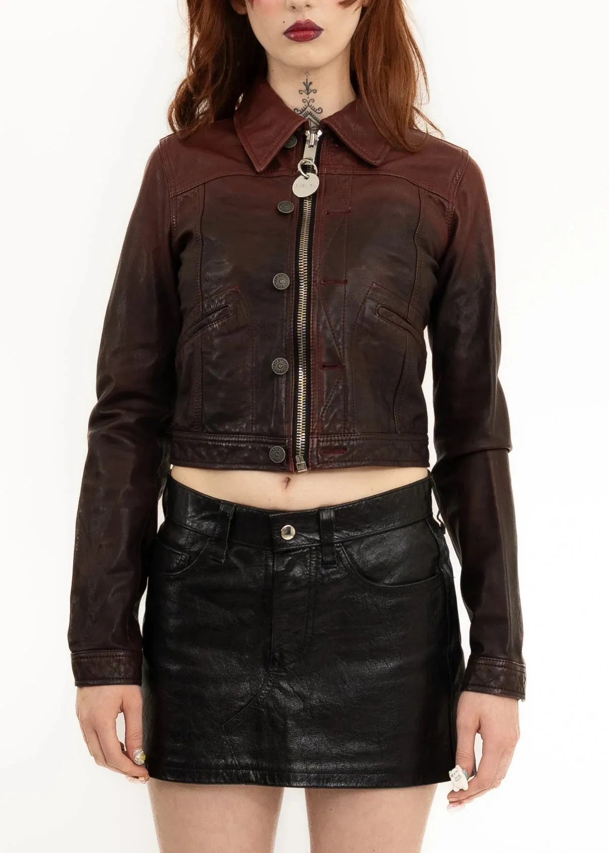 AD2011 Leather Mini Skirt