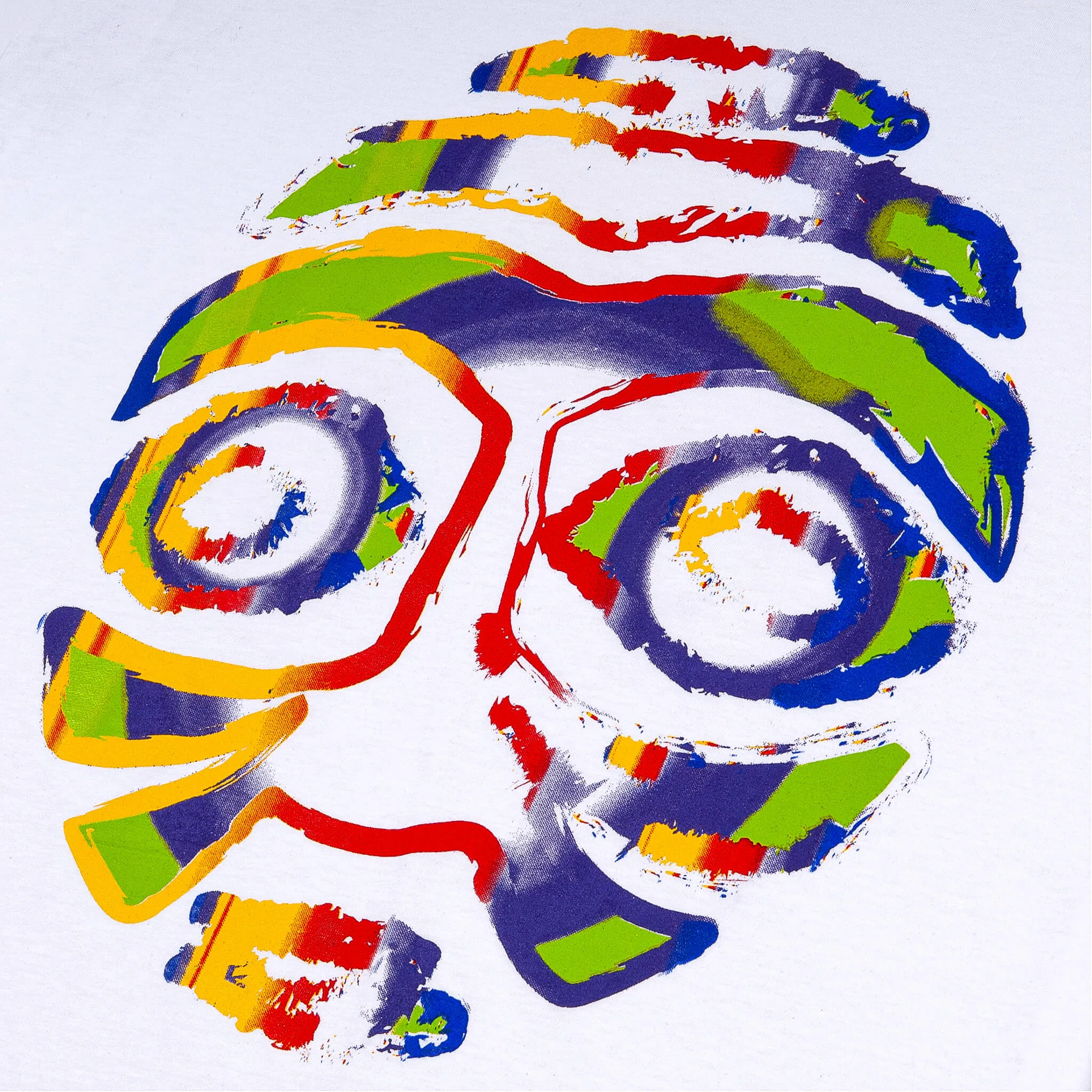 ADDIS ABABA WARRIOR MASK WITH BLACK EYES (UNISEX SHORT SLEEVE T-SHIRT)