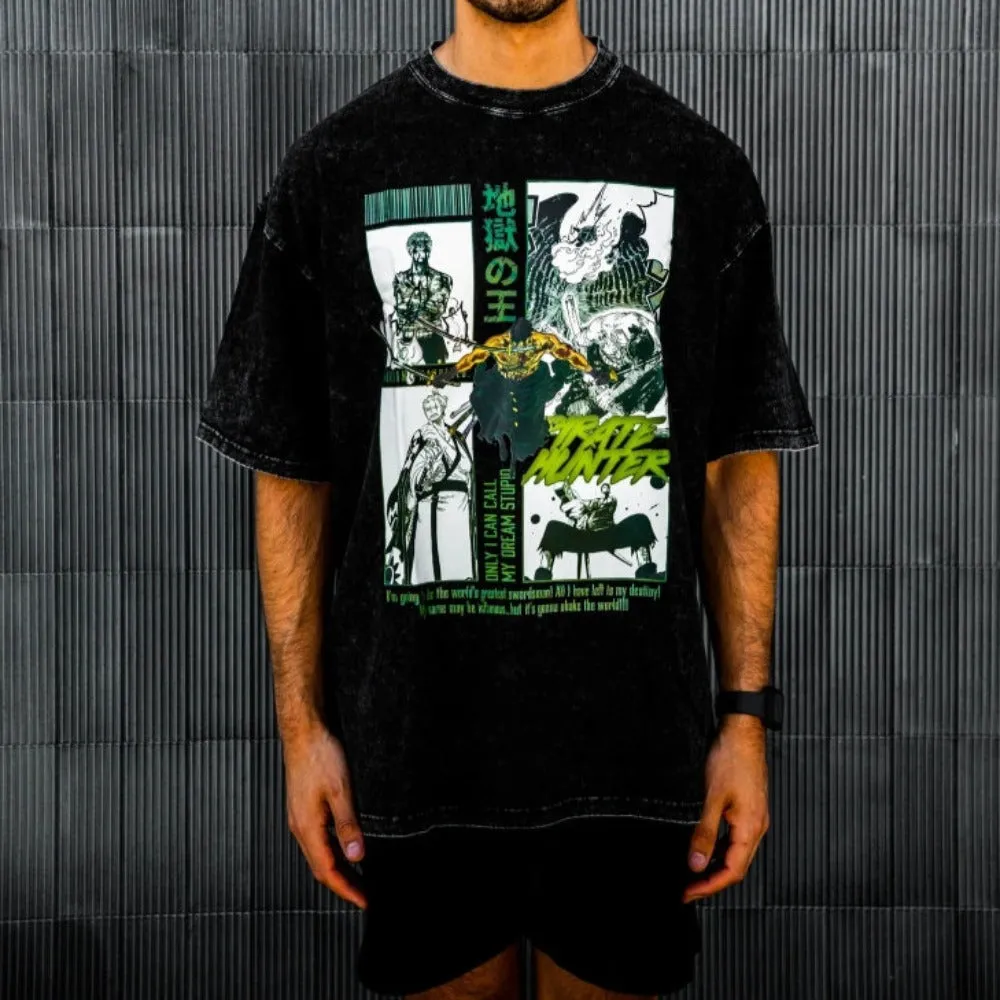 AG® Japanese Anime Hell King Washed T-Shirt