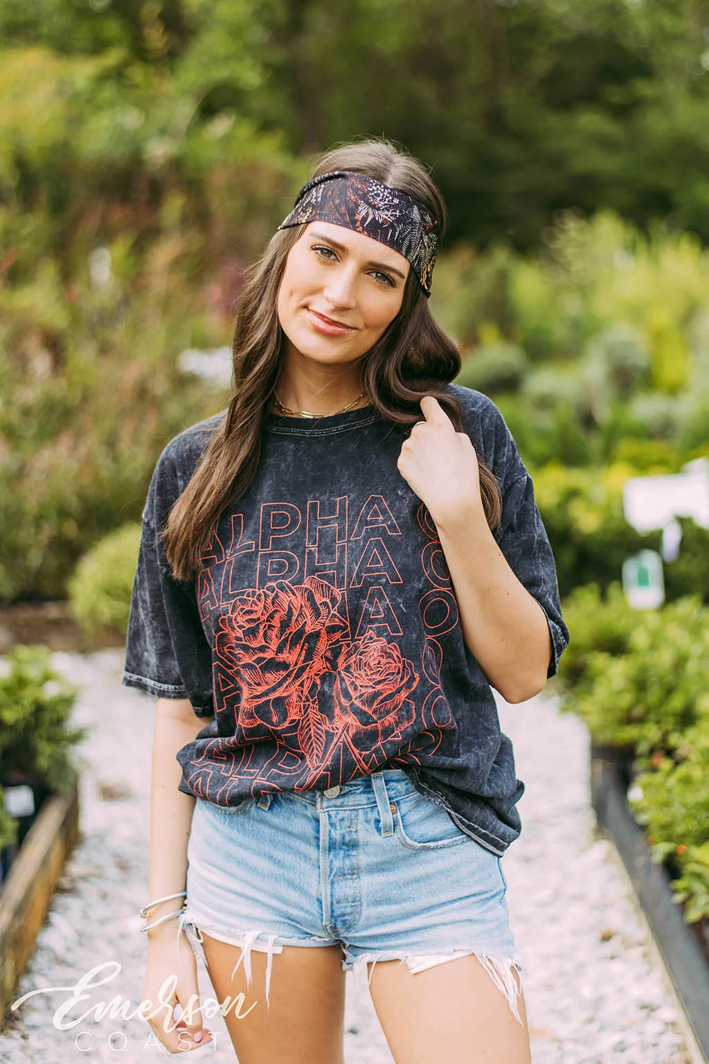 Alpha O Black Mineral Wash Recruitment Shirt