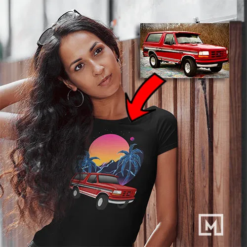 American Cars | Custom Print for Women | Fitted T-shirt