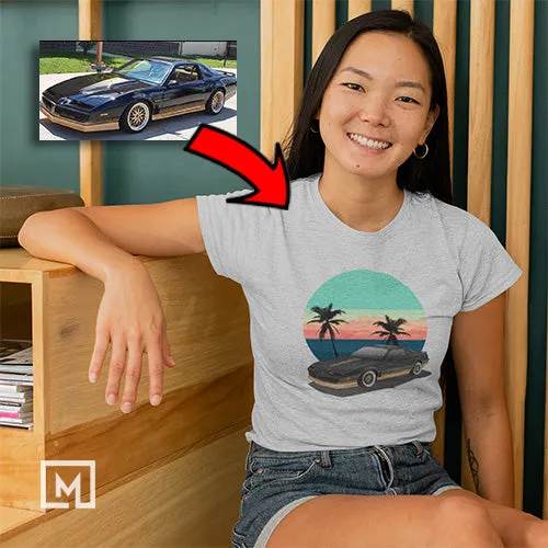 American Cars | Custom Print for Women | Fitted T-shirt