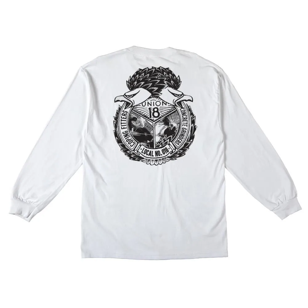 Anti Hero L/S Pocket T-Shirt Union18 Local - White / Black