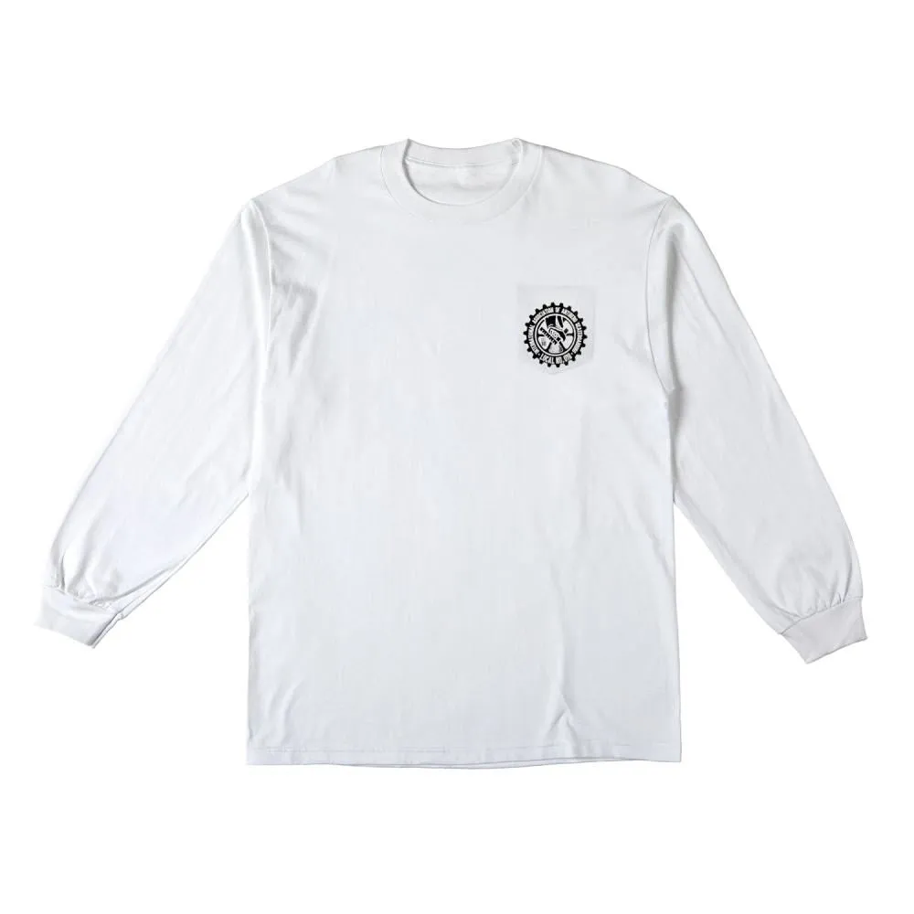 Anti Hero L/S Pocket T-Shirt Union18 Local - White / Black