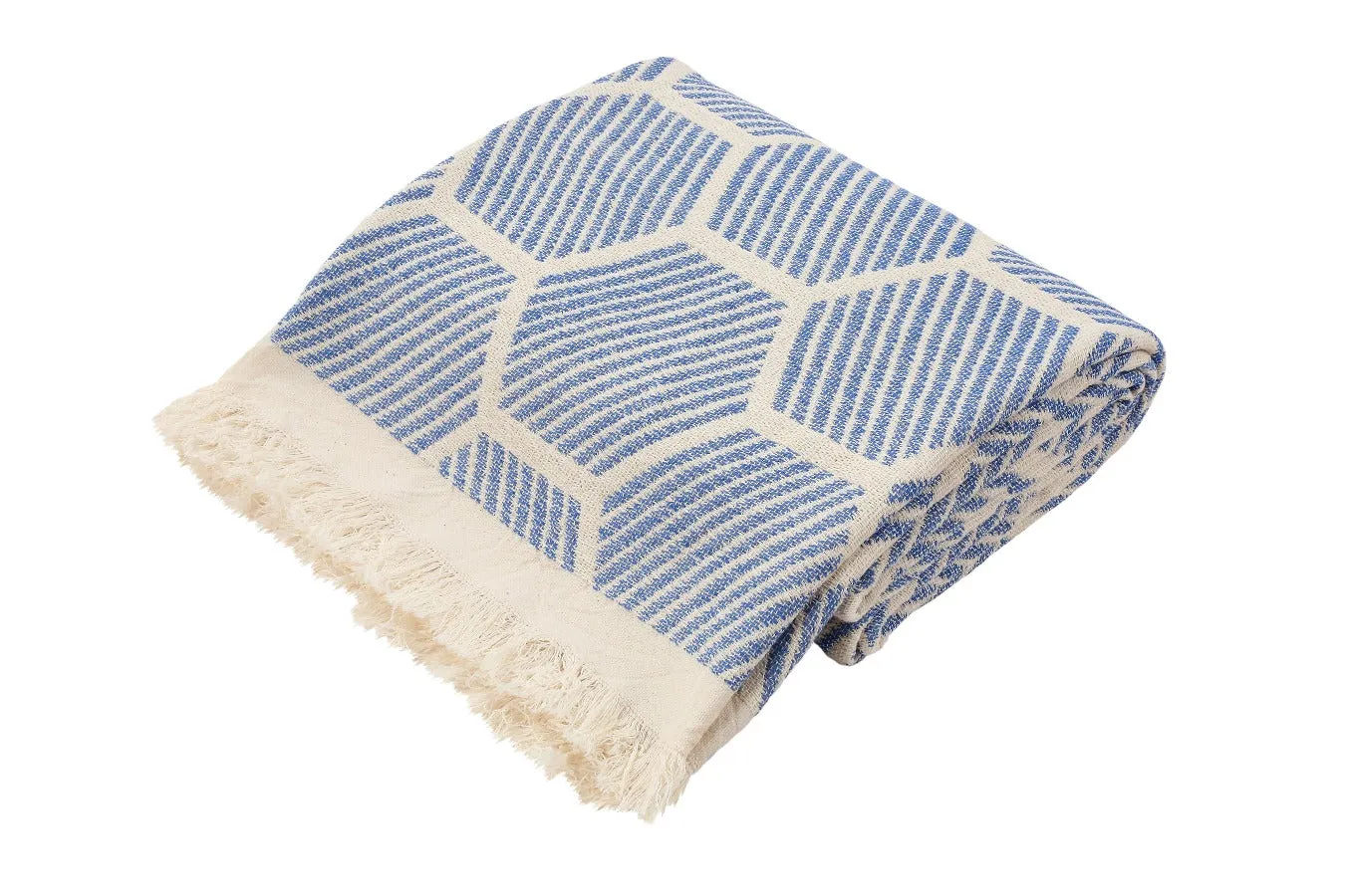 Atlas Cotton Throw - Royal Blue