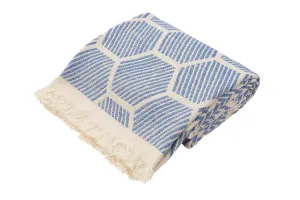 Atlas Cotton Throw - Royal Blue