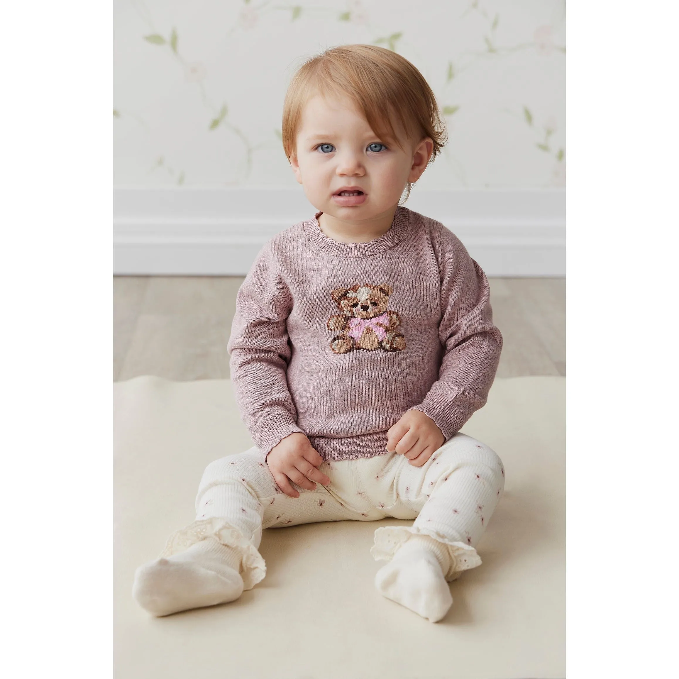 Audrey Knitted Jumper - Powder Pink Marle
