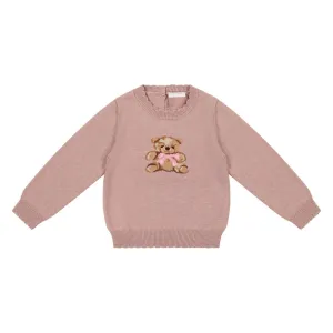Audrey Knitted Jumper - Powder Pink Marle