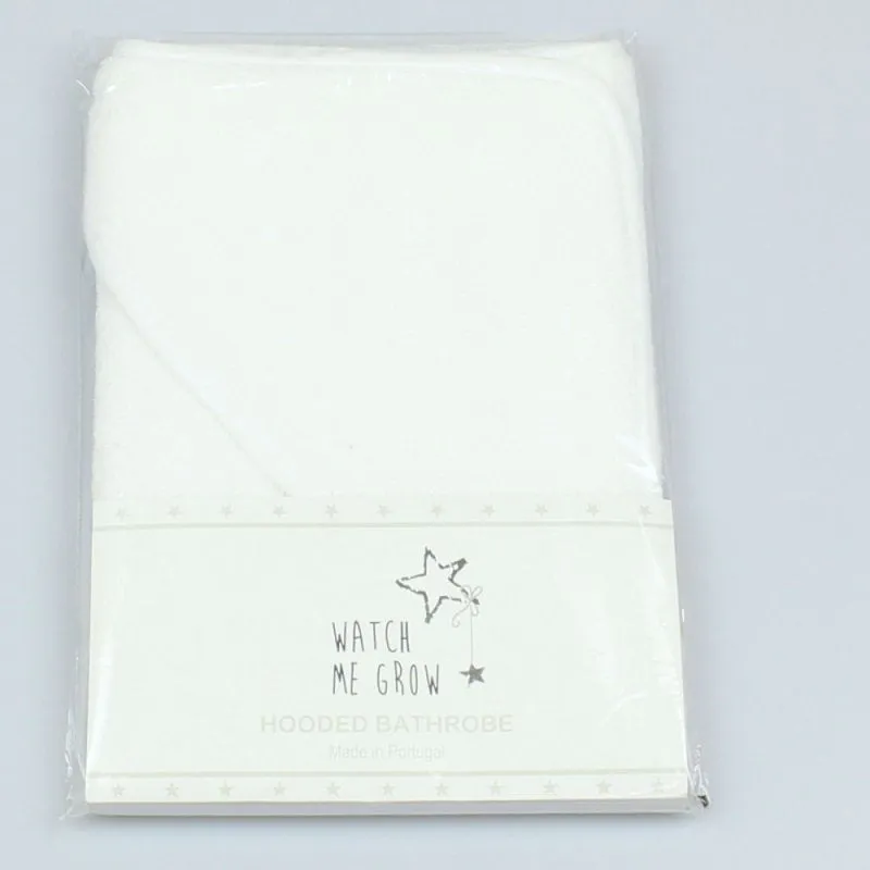 Babies personalised plain hooded towel/robe Light Blue