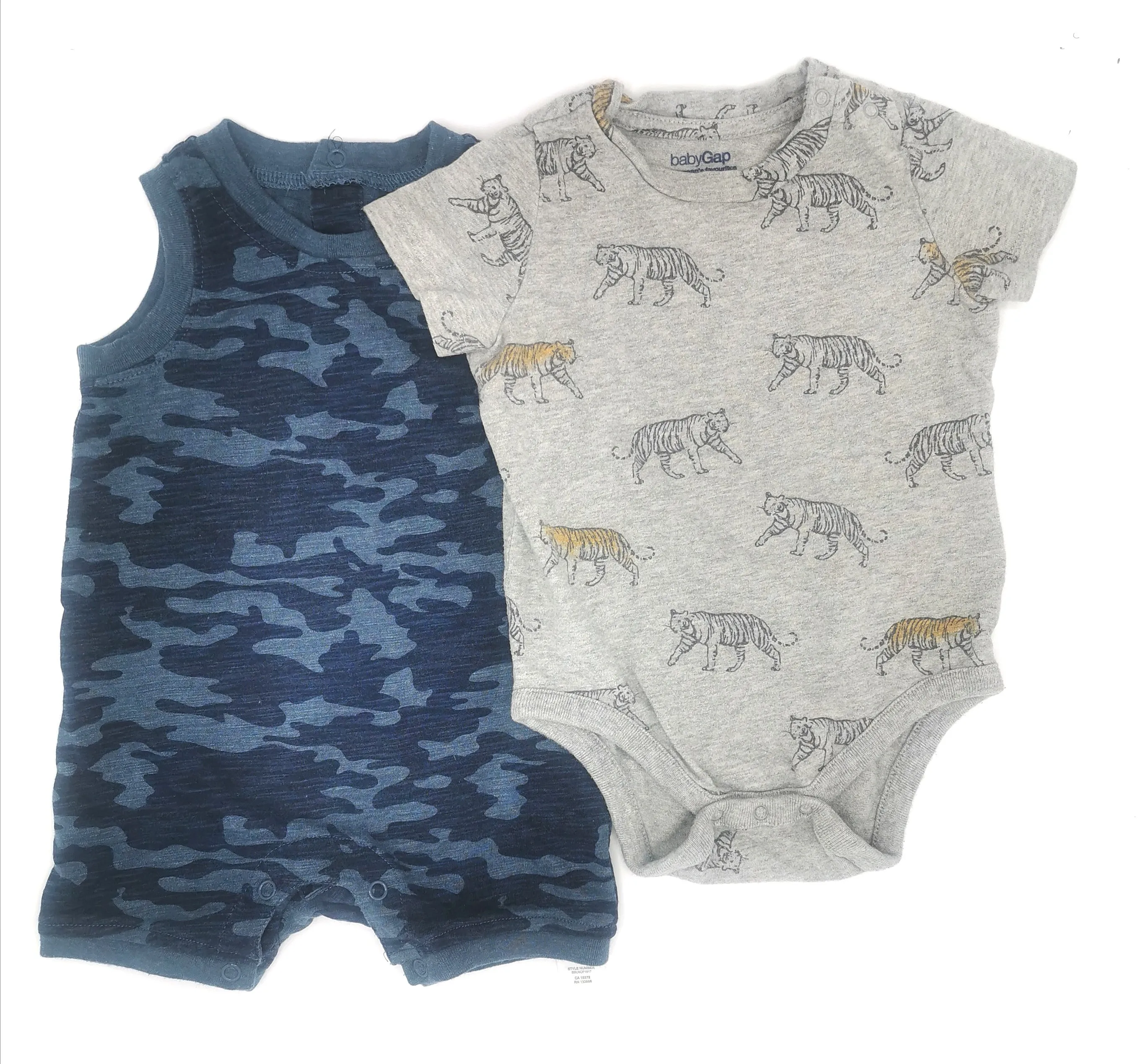 BABY BOY SIZE 6/12 MONTHS - Baby GAP & JOE FRESH, 2 Pack Summer Onesies VGUC B7