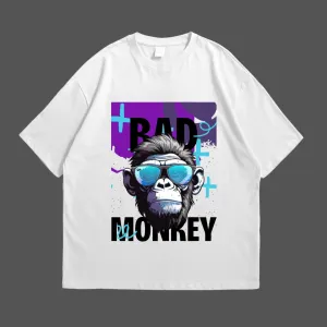 Bad Monkey White Drop Shoulder T-Shirt