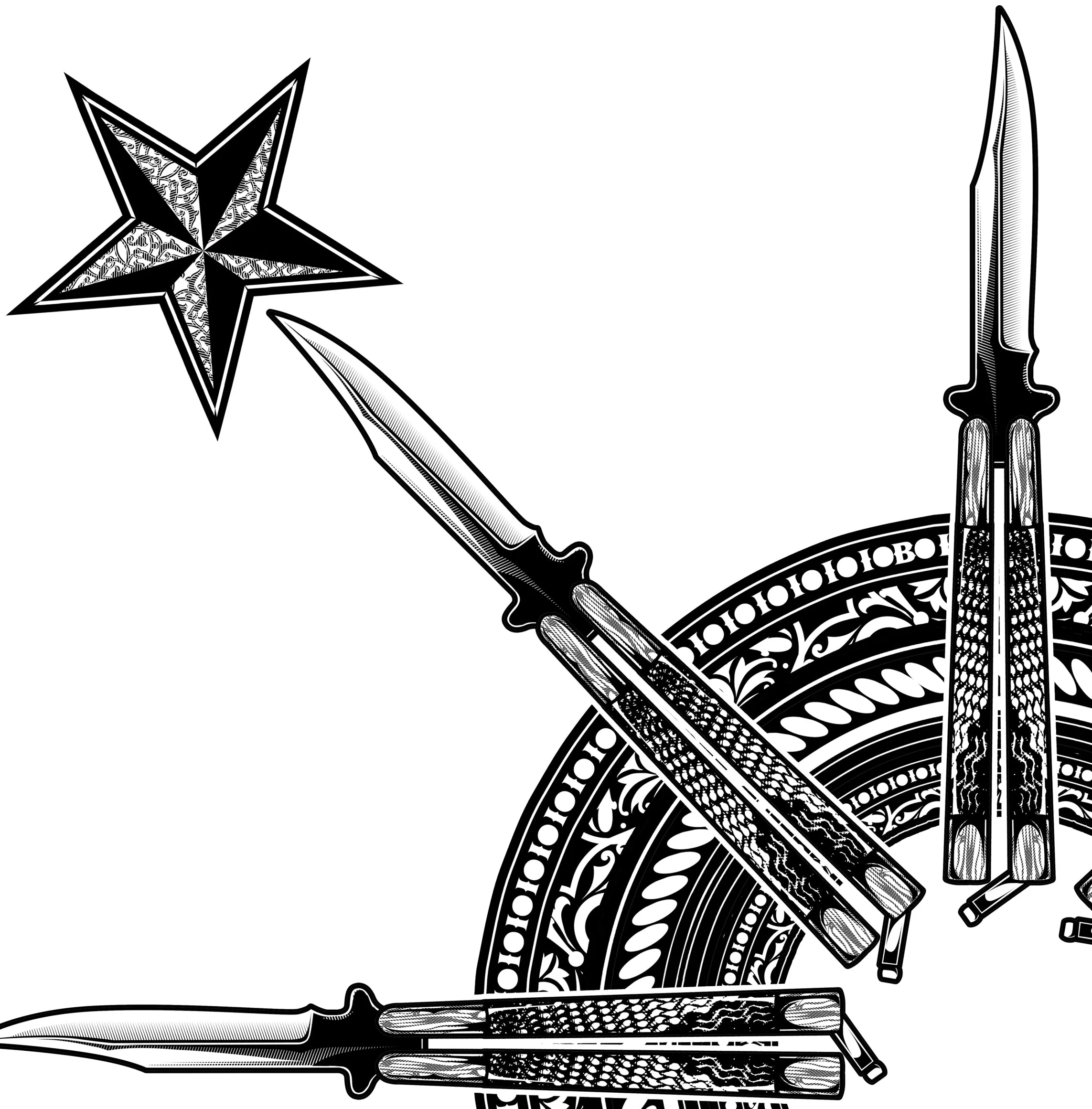 Balisong Sun Tribal Tee
