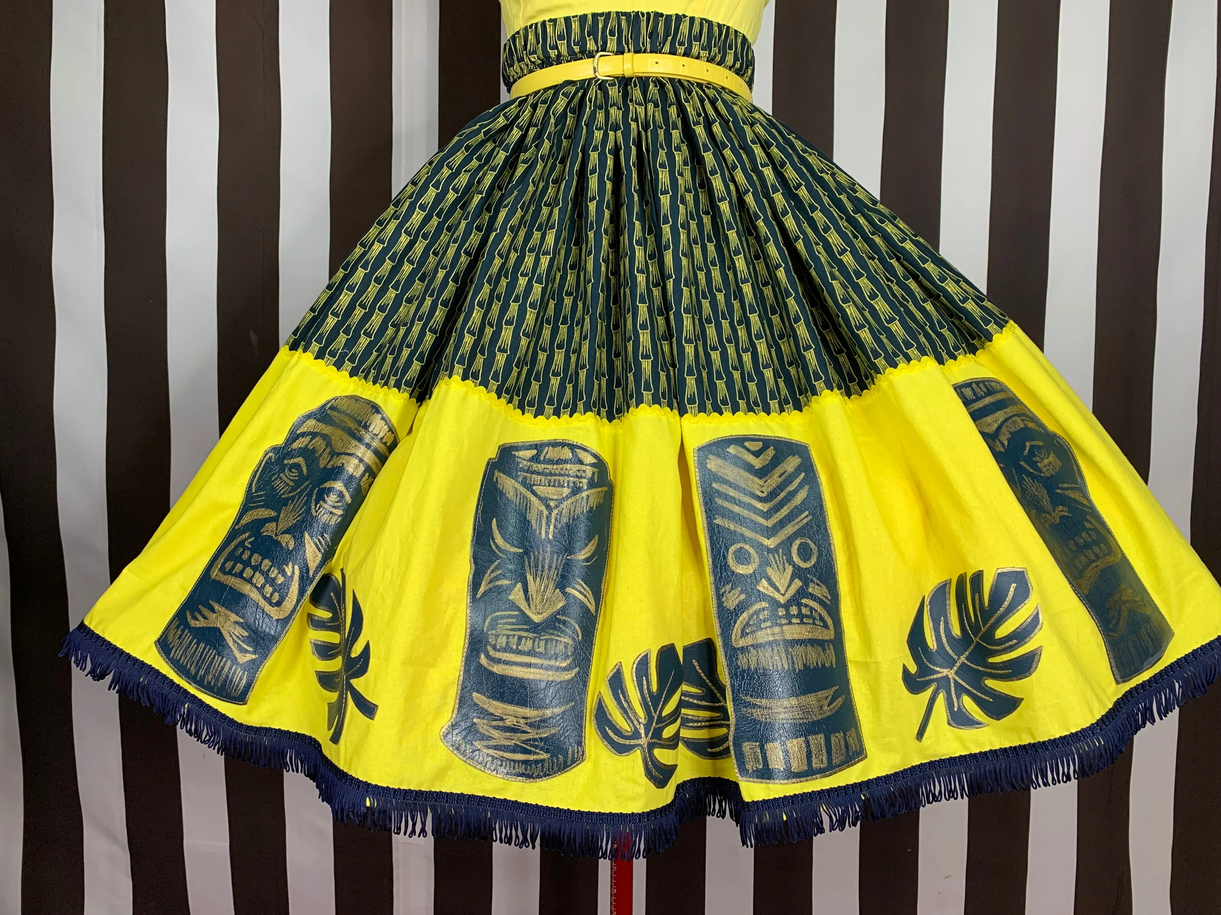 Bamboo and tiki one of a kind skirt