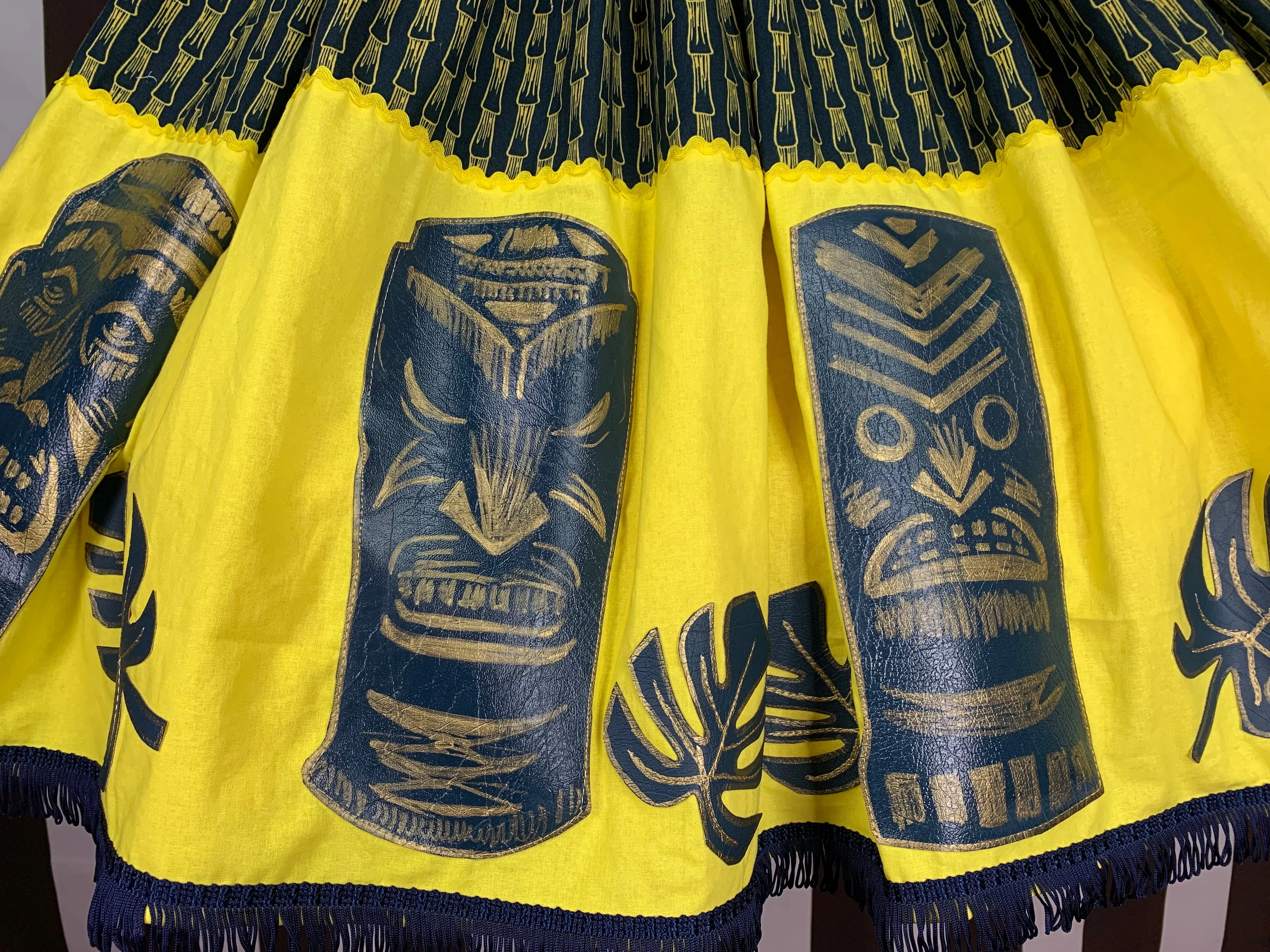 Bamboo and tiki one of a kind skirt