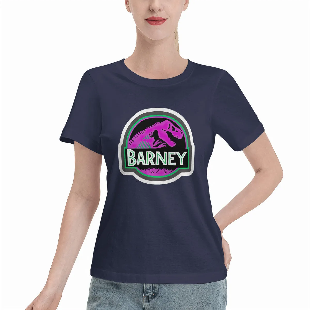 Barney Jurassic Park Logo Women's T-Shirt