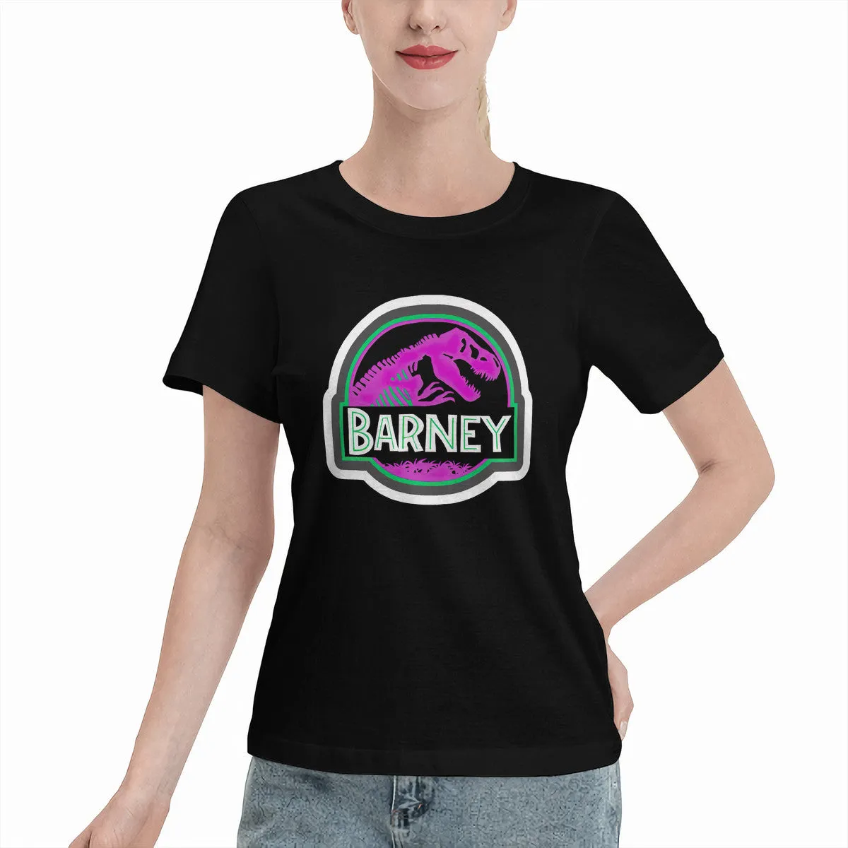 Barney Jurassic Park Logo Women's T-Shirt