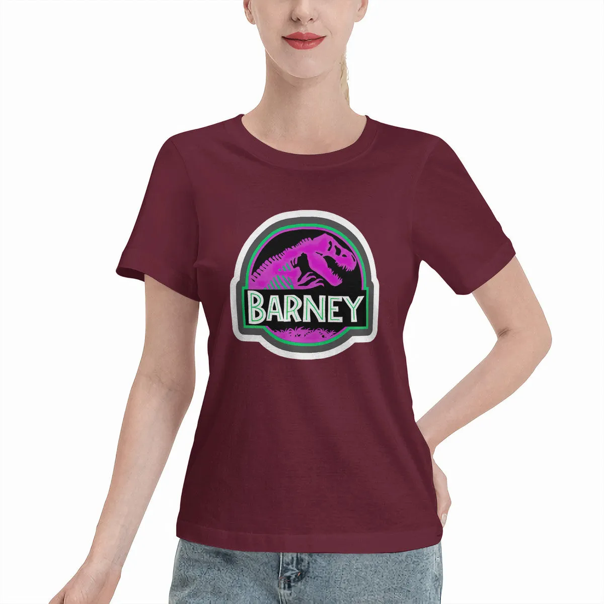 Barney Jurassic Park Logo Women's T-Shirt