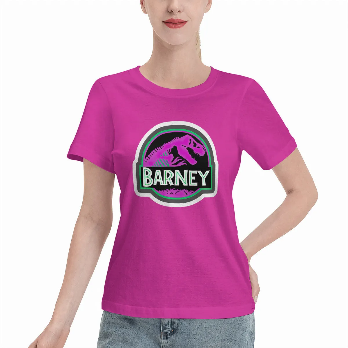 Barney Jurassic Park Logo Women's T-Shirt