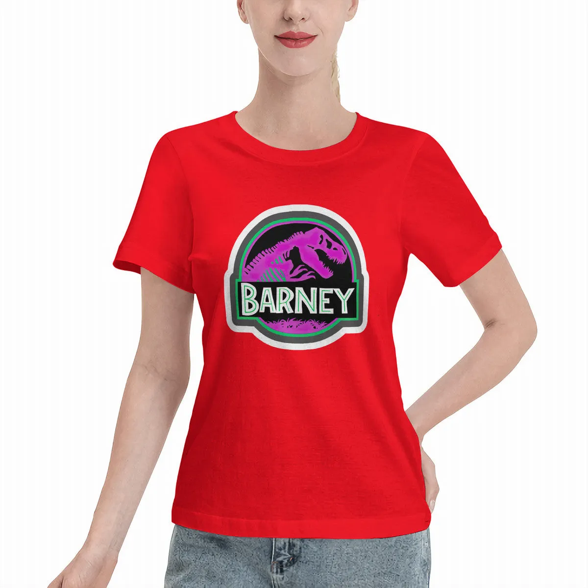 Barney Jurassic Park Logo Women's T-Shirt