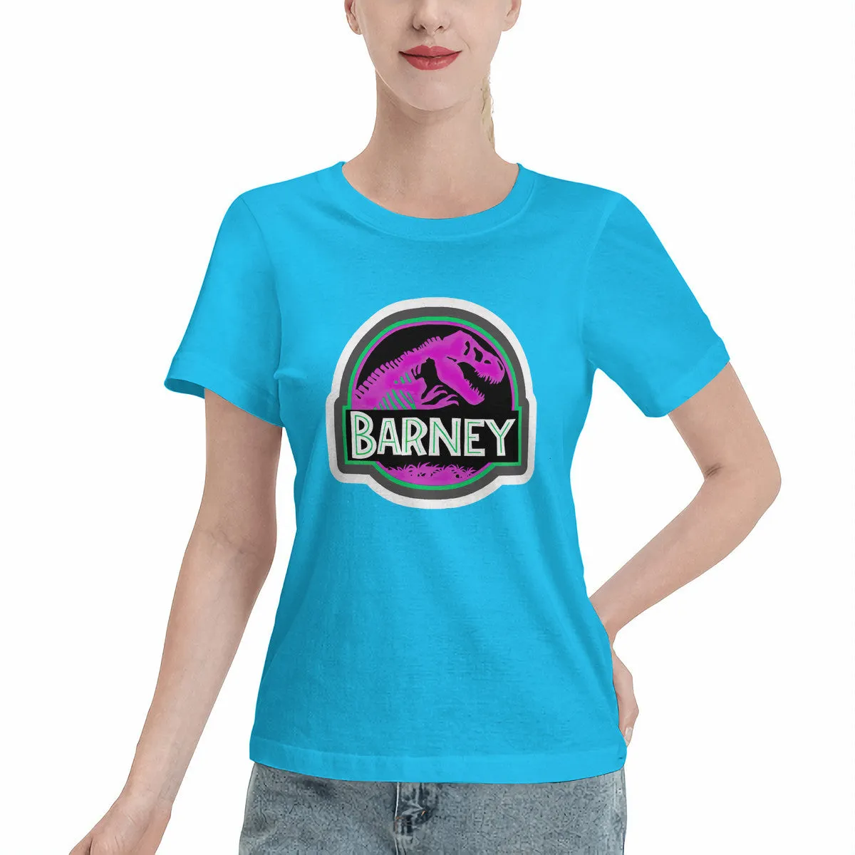 Barney Jurassic Park Logo Women's T-Shirt