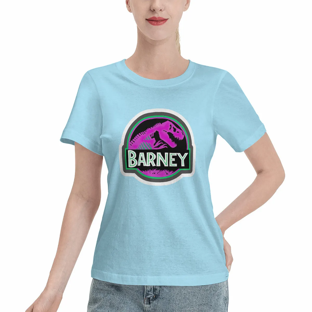 Barney Jurassic Park Logo Women's T-Shirt