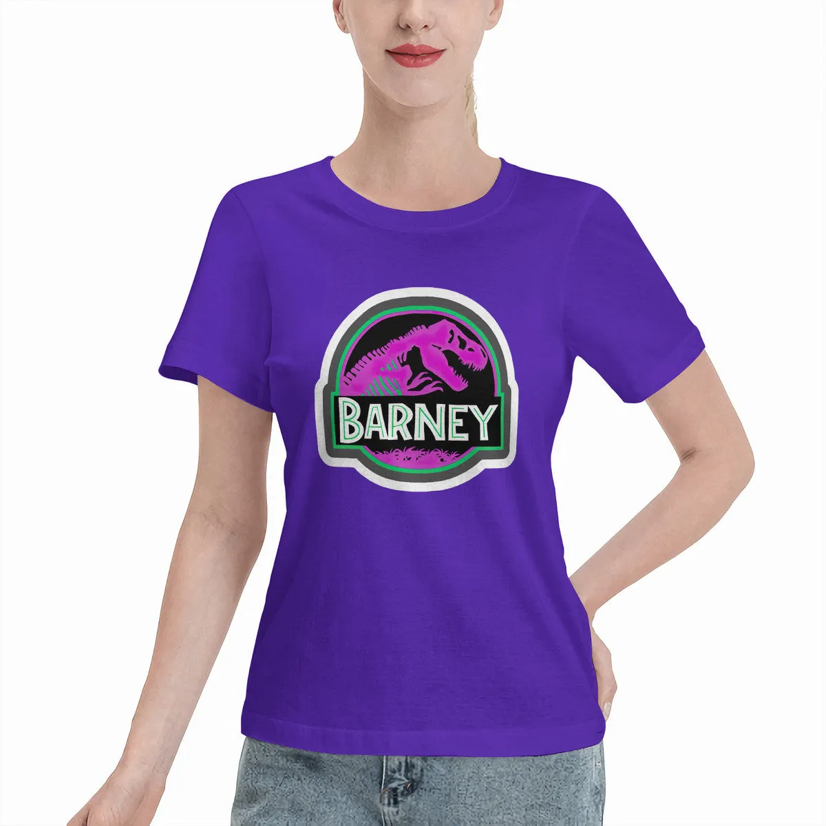 Barney Jurassic Park Logo Women's T-Shirt