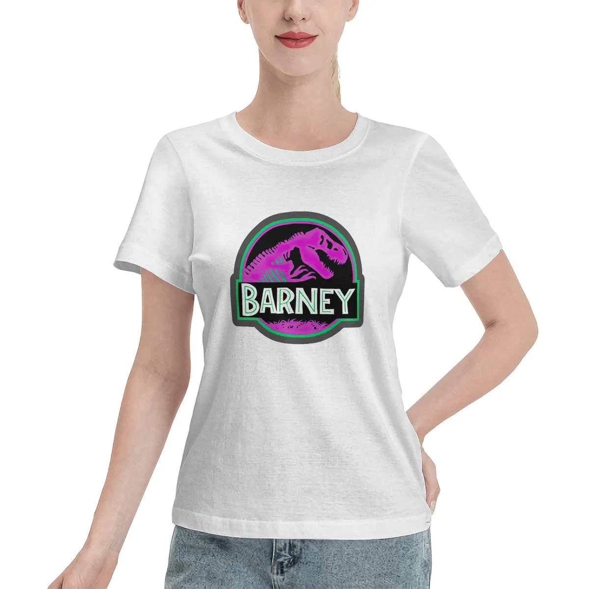 Barney Jurassic Park Logo Women's T-Shirt