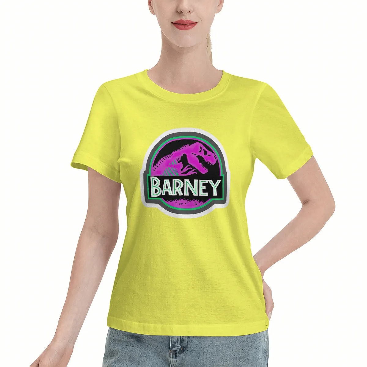 Barney Jurassic Park Logo Women's T-Shirt
