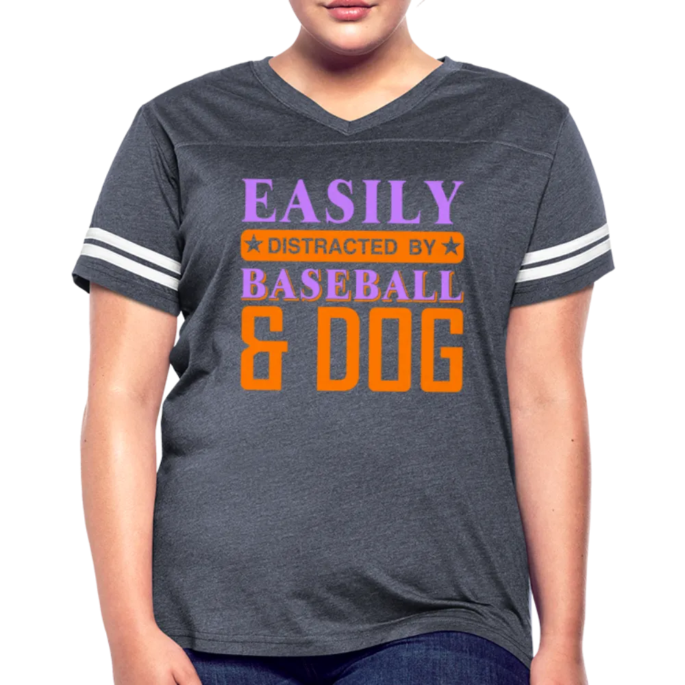 BASEBALL AND DOG Women’s Vintage Sport T-Shirt