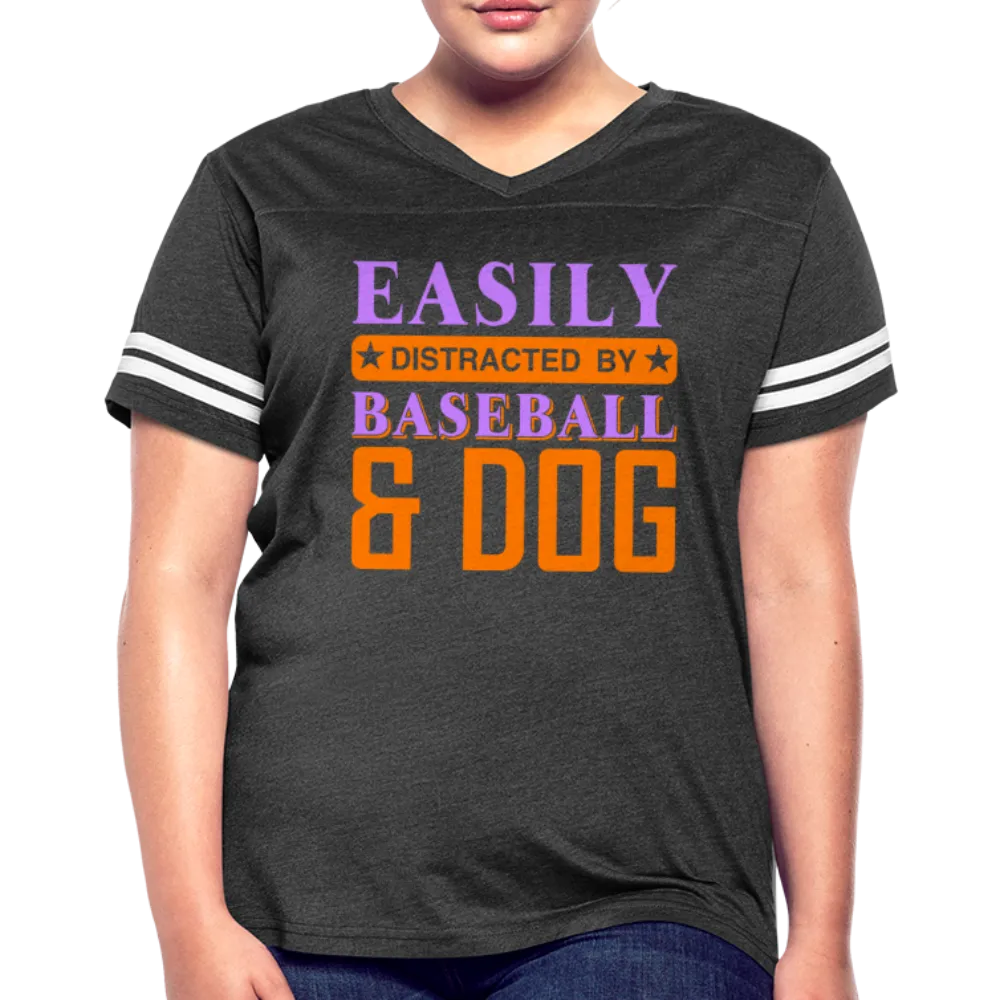 BASEBALL AND DOG Women’s Vintage Sport T-Shirt