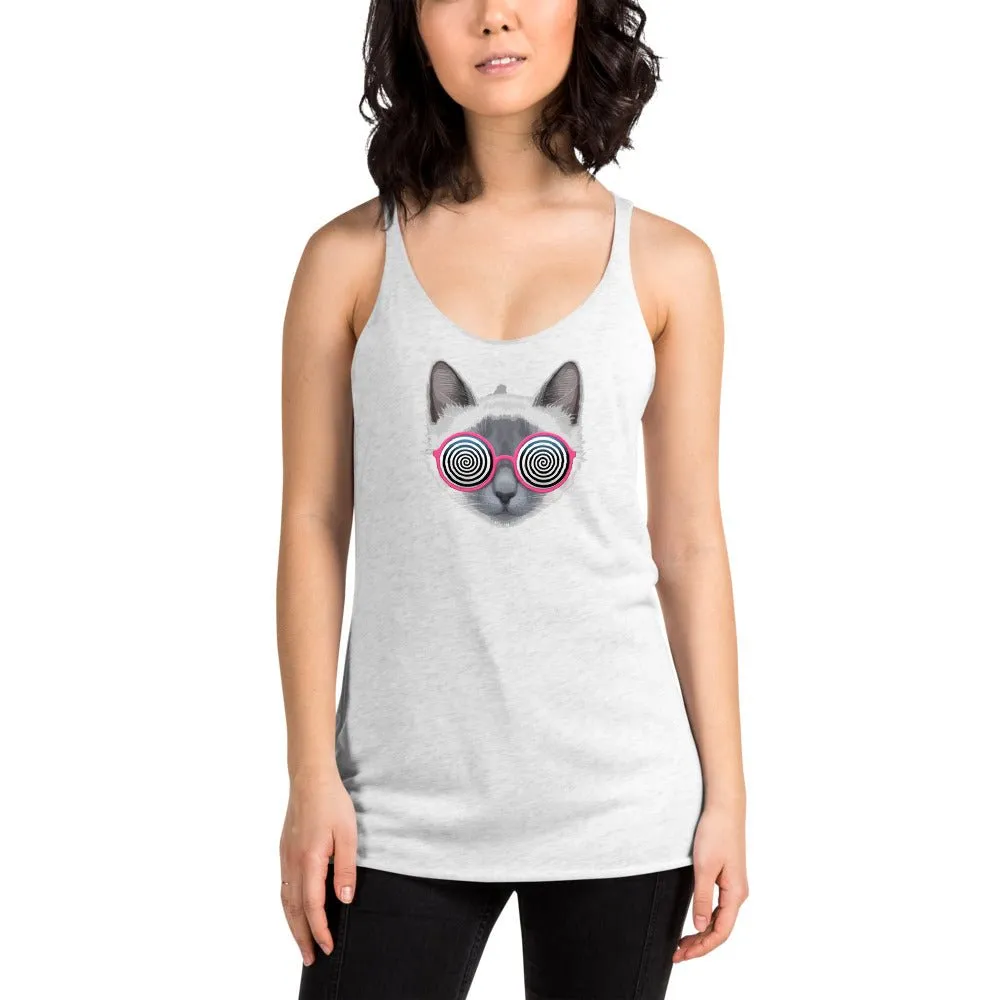 Be Extra! Trippy Cat Women's Racerback Tank