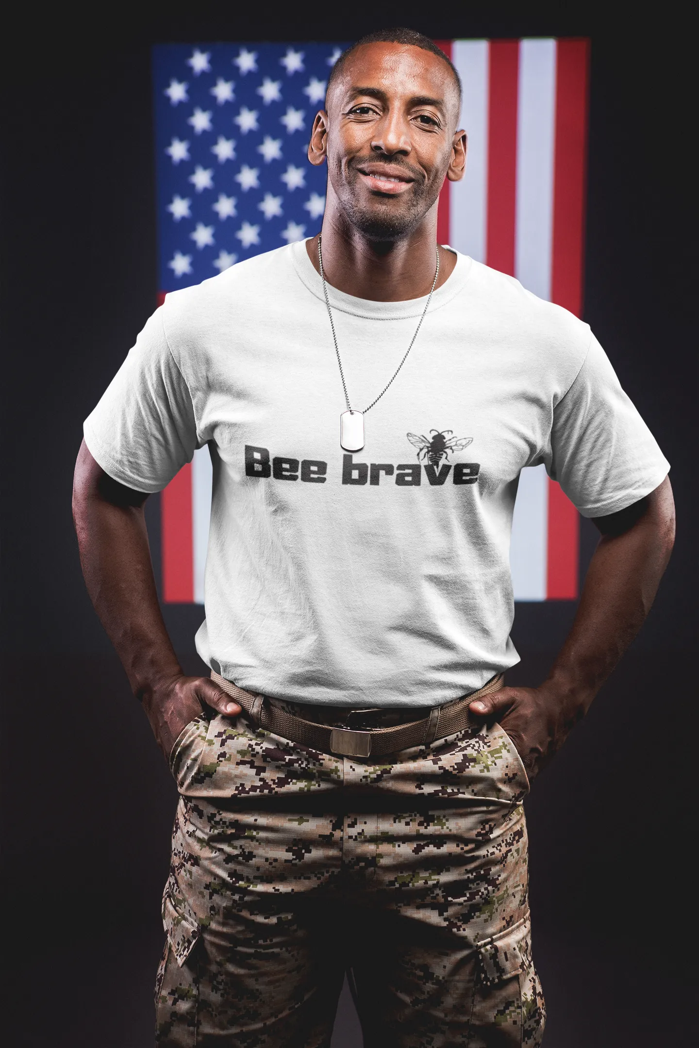Bee Brave - Men's Cotton Crew Tee