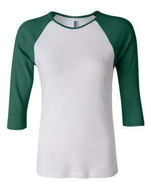 Bella   Canvas Women's Raglan Baseball T-Shirt - 2000