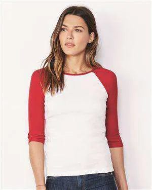 Bella   Canvas Women's Raglan Baseball T-Shirt - 2000