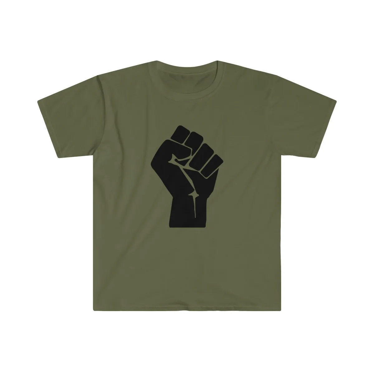 BLACK POWER <br>men's fitted <br>short sleeve tee