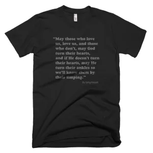 Bleak "Anonymous" Quote Unisex Tee in Gray