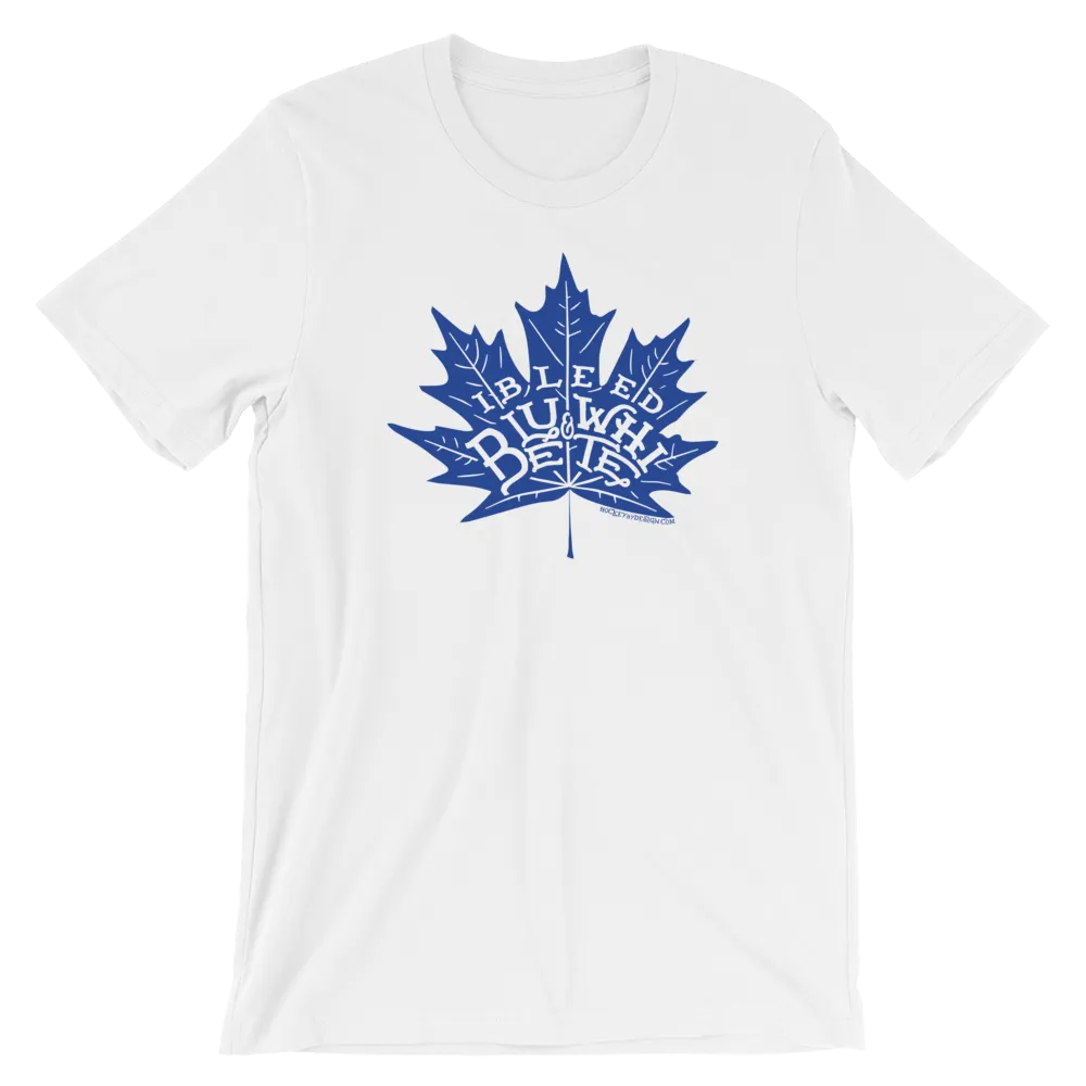 Blue and White Leaf