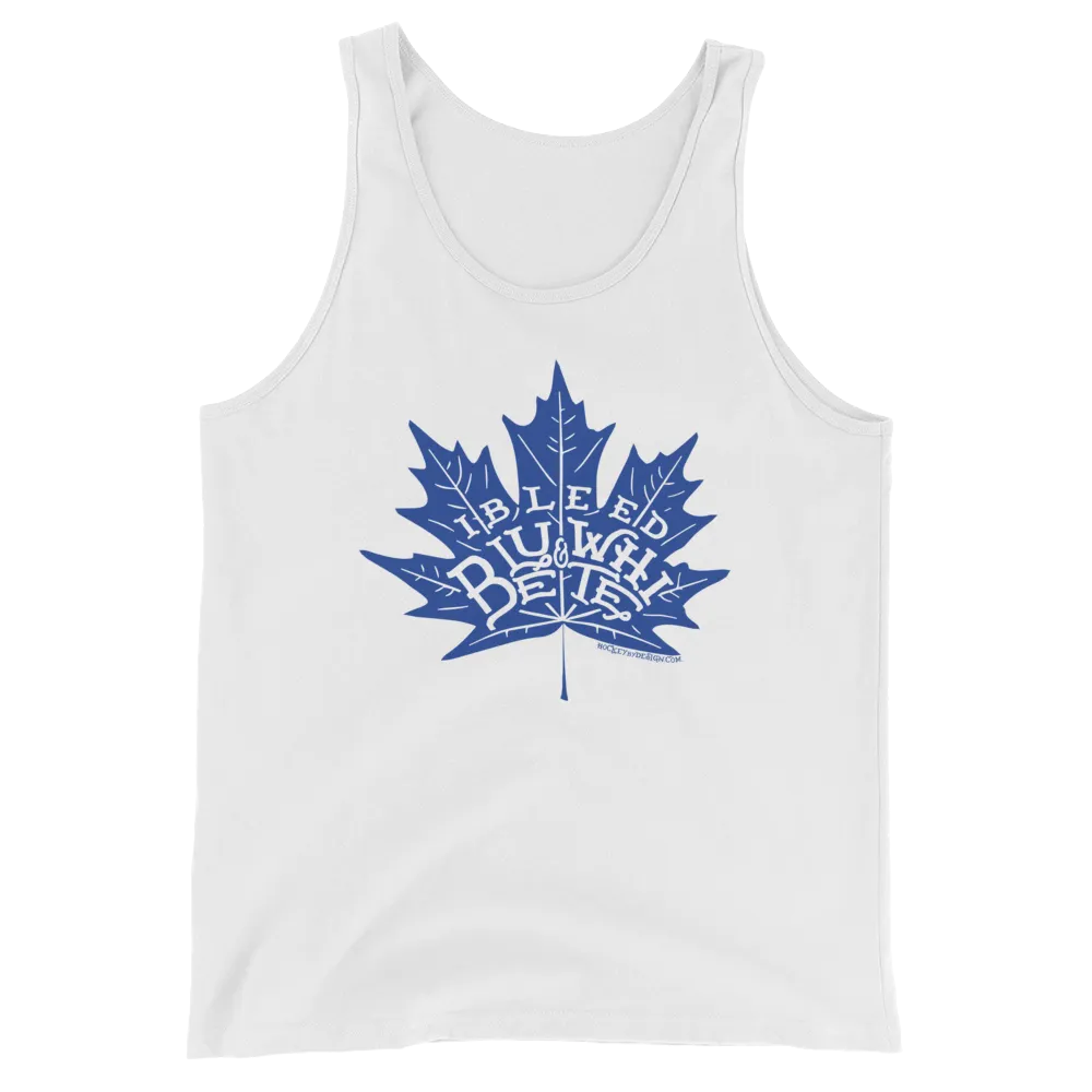 Blue and White Leaf
