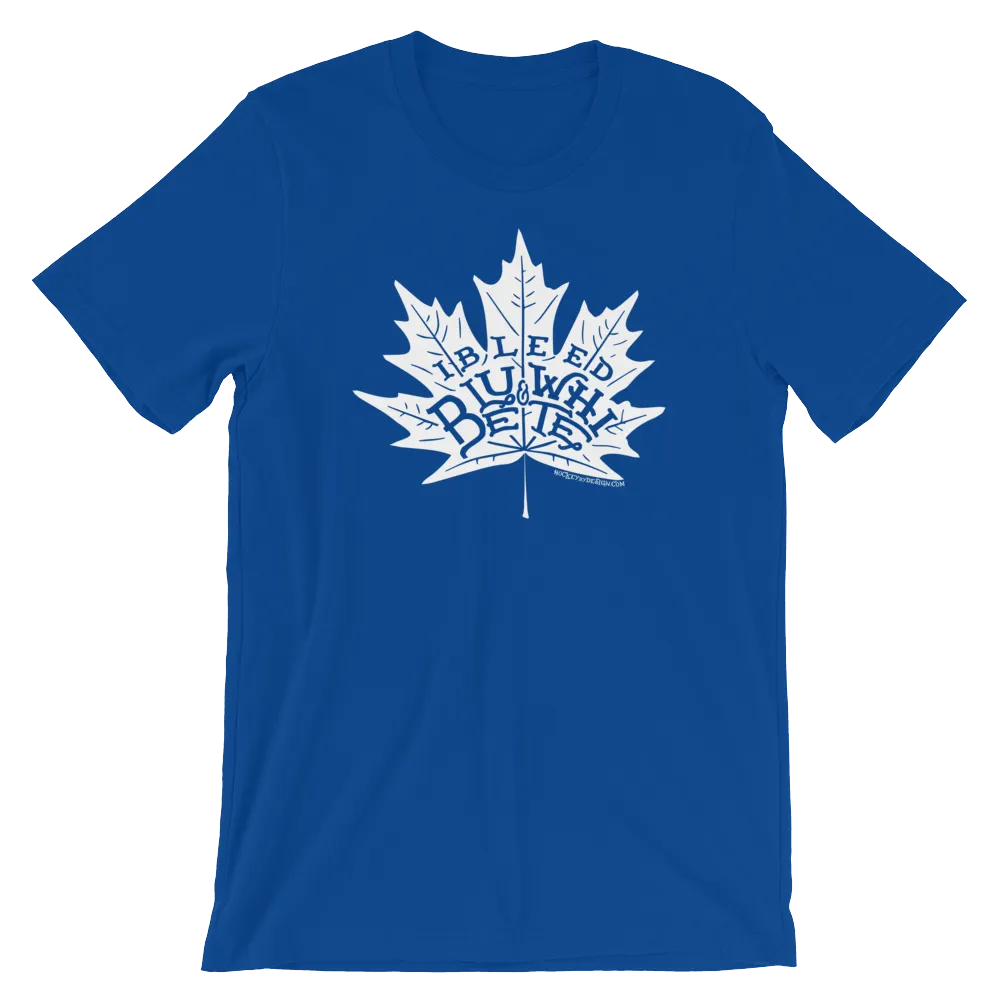 Blue and White Leaf