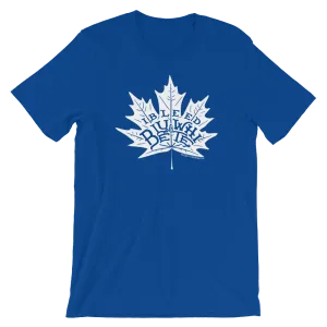 Blue and White Leaf
